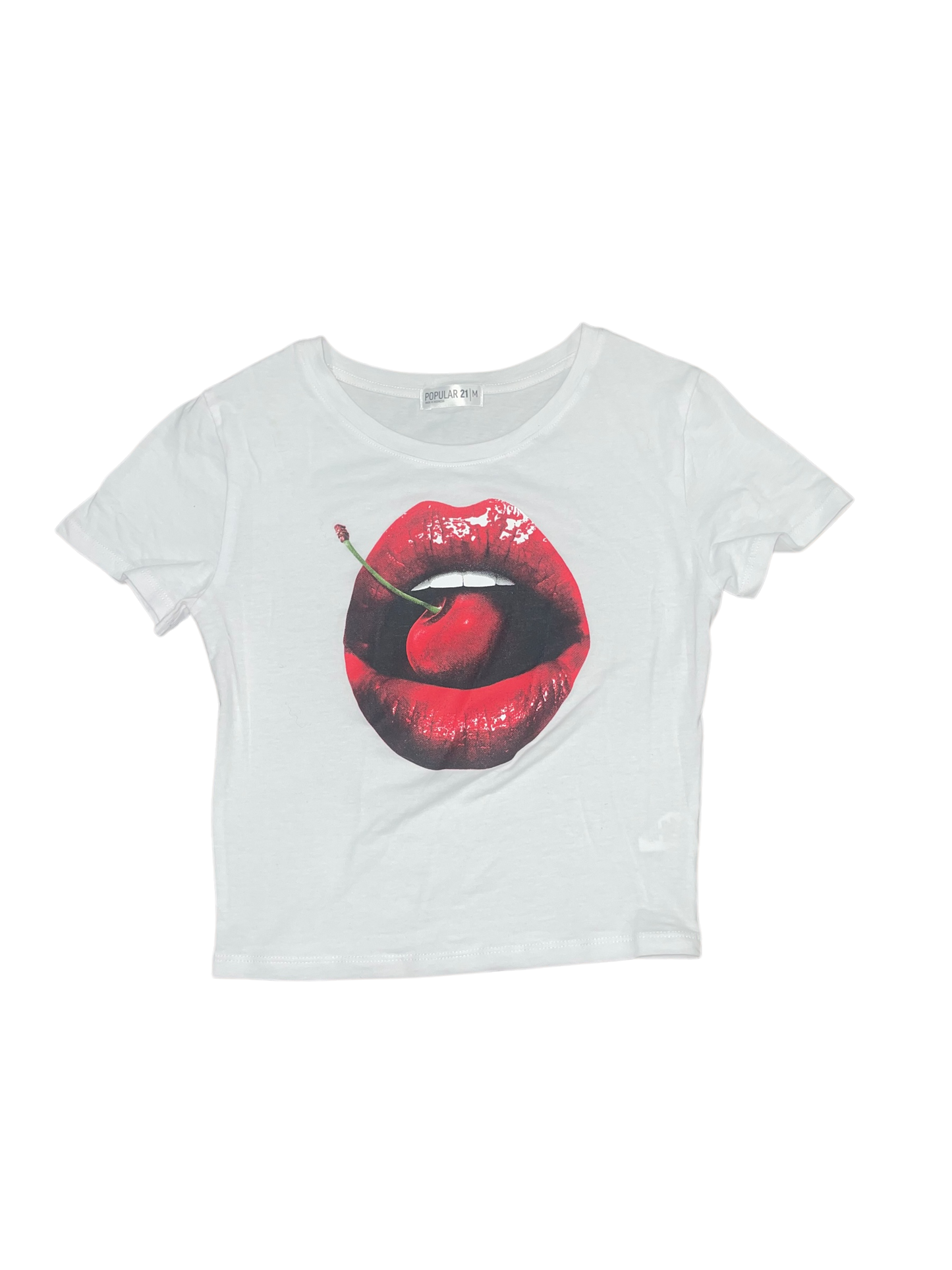 “Cherry Lips” Cropped T-Shirt